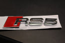 Gloss Black/Chrome Silver RS5 Fits Audi Badge Letters Emblem Rear Trunk Boot Lid