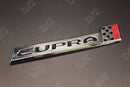 3D Chrome/Black Cupra Chequered Flag Badge Emblem for Seat