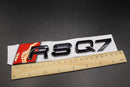 Gloss Black/Chrome Silver RSQ7 For Audi Badge Letters Emblem Rear Trunk Boot Lid