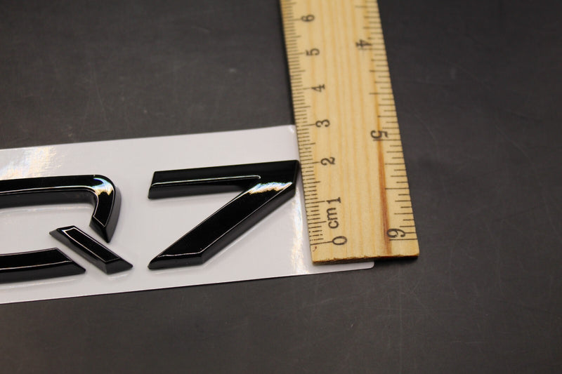 Gloss Black Yellow RSQ7 Rear Boot Badge Fit For AUDI