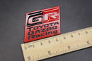 55mm X 40mm Matte Red Black GR Boot Rear Badge For Toyota Gazoo Racing