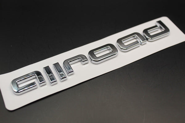 Gloss Black/Chrome Silver Allroad For Audi Badge Letters Emblem Boot Rear Trunk