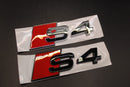 Gloss Black/Chrome Silver S4 Fits Audi Badge Letters Emblem Rear Trunk Boot Lid
