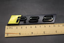 Gloss Black Yellow RS8 Front Grille Honeycomb Clip Bracket Badge Fit For AUDI