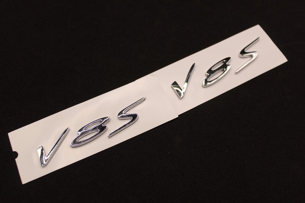 2Pc SET Chrome Silver V8S Boot Rear Tailgate Letters Badge Fit For Bentley