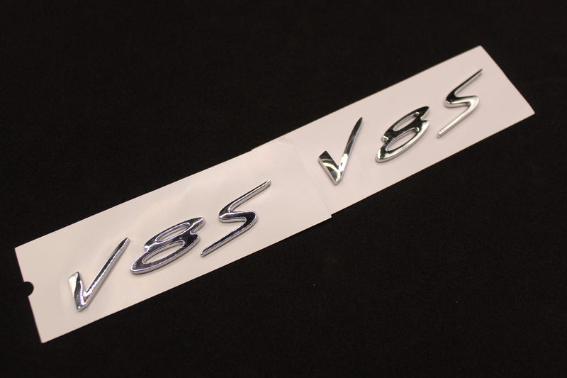 2Pc SET Chrome Silver V8S Boot Rear Tailgate Letters Badge Fit For Bentley