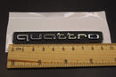 2pc Set quattro Chrome/Black Front Grille Stick-On & Rear Boot Badge For AUDI