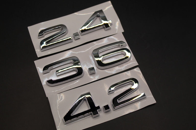 Chrome Silver 2.4 3.6 4.2 Boot Rear Trunk Tailgate Letters Badge FOR Audi