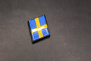 Black Edges Blue Yellow Swedish Flag Badge Rear Trunk Boot  Tailgate FOR VOLVO