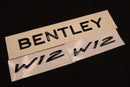 Gloss Black Boot Rear Tailgate Letters Badge Fit For Bentley W12