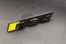Gloss Black Yellow RS4 Front Grille Stick-On & Rear Boot Badge Set Fit For AUDI