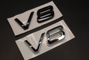Gloss Black Chrome Silver V8 LETTERS Badge Rear Boot Tailgate For VOLVO