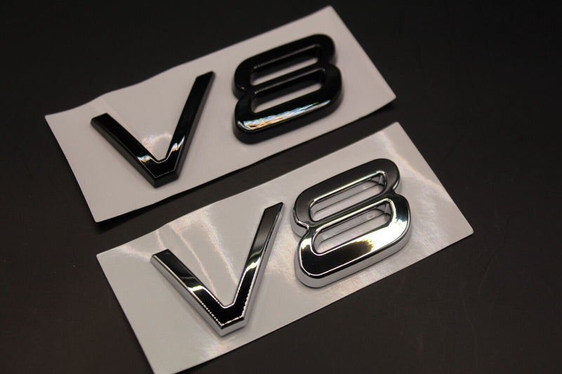 Gloss Black Chrome Silver V8 LETTERS Badge Rear Boot Tailgate For VOLVO