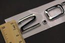 Chrome Silver 1.8T 2.0T 3.0T Boot Rear Trunk Tailgate Letters Badge FOR Audi