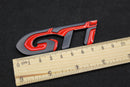 Matte Black Red GTi Boot Rear Tailgate Side Fender Wing Badge For Peugeot