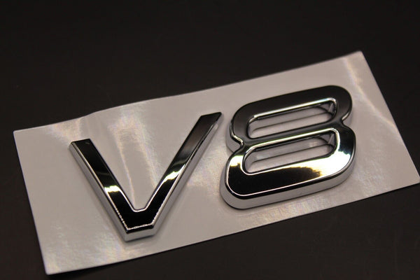 Gloss Black Chrome Silver V8 LETTERS Badge Rear Boot Tailgate For VOLVO