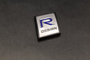 Black Edges Blue Silver R Design Badge Rear Trunk Boot  Tailgate FOR VOLVO