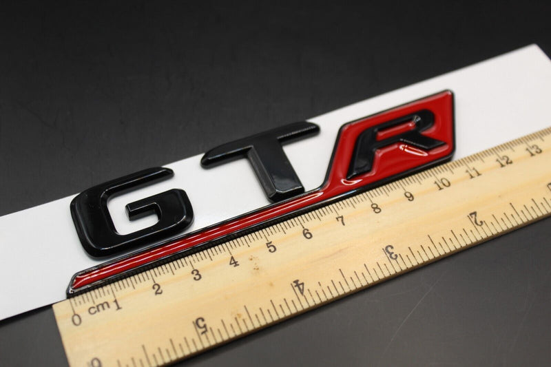 Gloss Black/Chrome Silver GTR GT R LETTERS Badge Rear Boot Tailgate For Mercedes