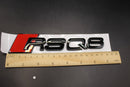 Gloss Black/Chrome Silver RSQ8 For Audi Badge Letters Emblem Rear Trunk Boot Lid
