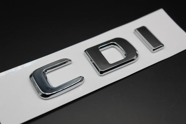 Silver Chrome Fits Mercedes CDI CGI Rear Trunk Boot Badge Emblem Lettering Car