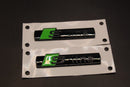 2pc Set S-Line Green Gloss Black Side Fender Wing Badge Set For AUDI