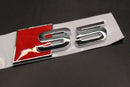 Gloss Black/Chrome Silver S5 Fits Audi Badge Letters Emblem Rear Trunk Boot Lid