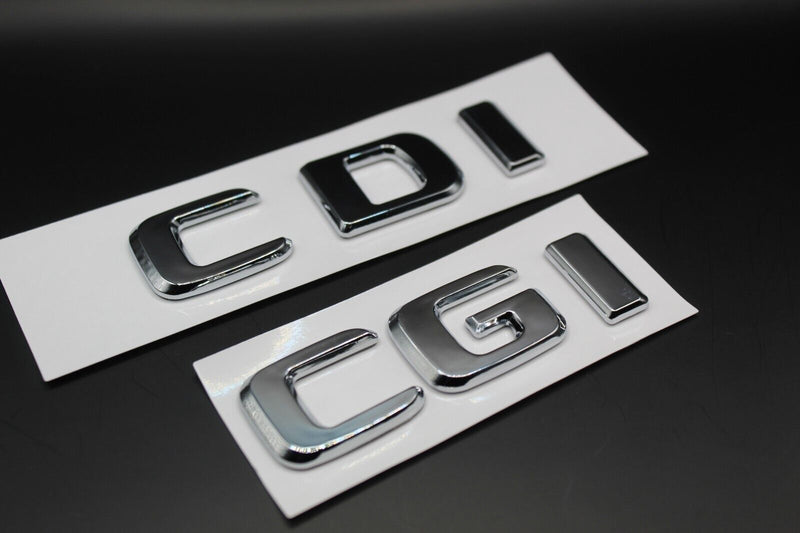 Silver Chrome Fits Mercedes CDI CGI Rear Trunk Boot Badge Emblem Lettering Car