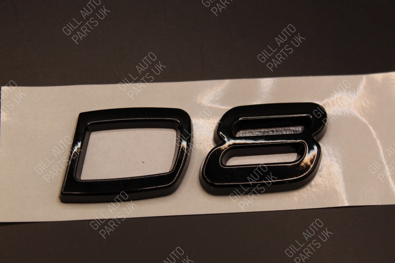 Gloss Matte Black Chrome D8 D 8 Metal Car Letters Badge Rear Boot FOR Volvo