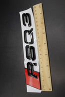 Gloss Black/Chrome Silver RSQ3 For Audi Badge Letters Emblem Rear Trunk Boot Lid