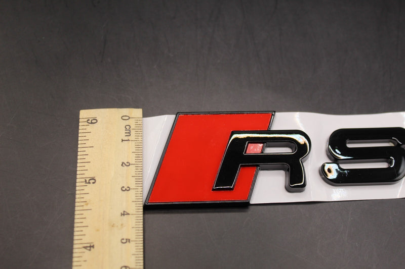 Gloss Black/Chrome Silver RSQ7 For Audi Badge Letters Emblem Rear Trunk Boot Lid