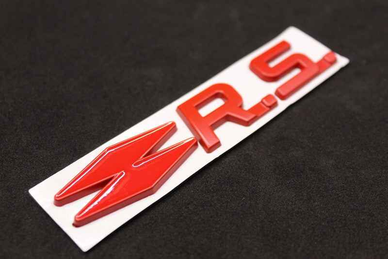 All Red R.S. RS Boot Rear Tailgate Side Fender Wing Badge For Renault