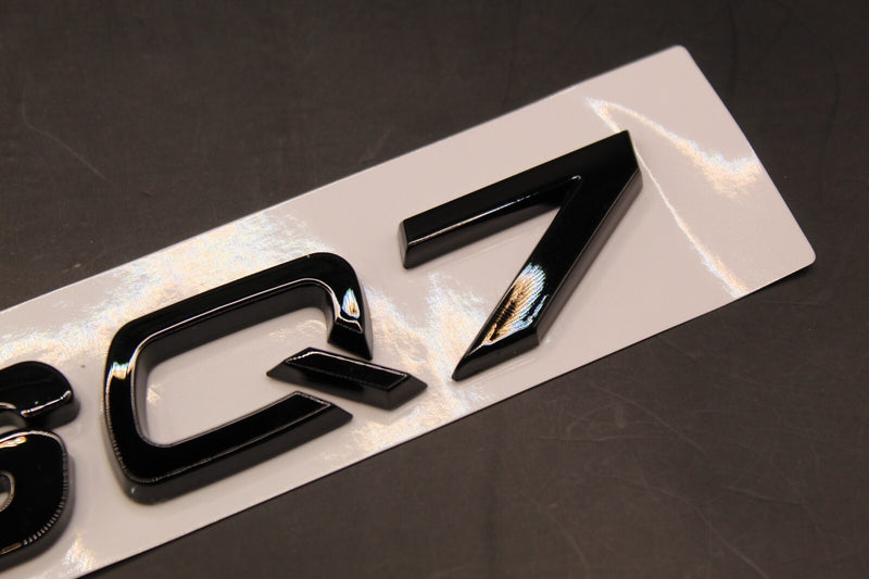 Gloss Black Yellow RSQ7 Rear Boot Badge Fit For AUDI