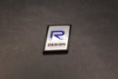 Black Edges Blue Silver R Design Badge Rear Trunk Boot  Tailgate FOR VOLVO