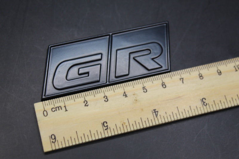 70mm X 30mm Matte Black GR Boot Rear Badge For Toyota
