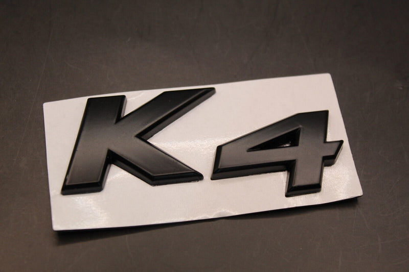 Matte Black Chrome Silver K4 LETTERS Badge Rear Boot Tailgate For KIA