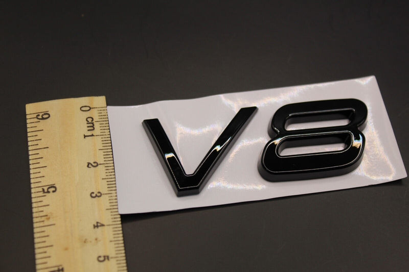 Gloss Black Chrome Silver V8 LETTERS Badge Rear Boot Tailgate For VOLVO