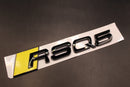 Gloss Black Yellow RSQ5 Rear Boot Badge Fit For AUDI