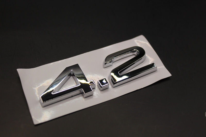 Chrome Silver 2.4 3.6 4.2 Boot Rear Trunk Tailgate Letters Badge FOR Audi