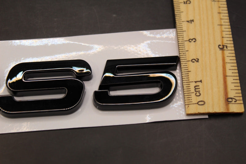 Gloss Black Yellow RS5 Rear Boot Badge Fit For AUDI