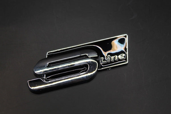 New S LINE Black Red Chrome Silver Badge Boot Rear FOR Audi