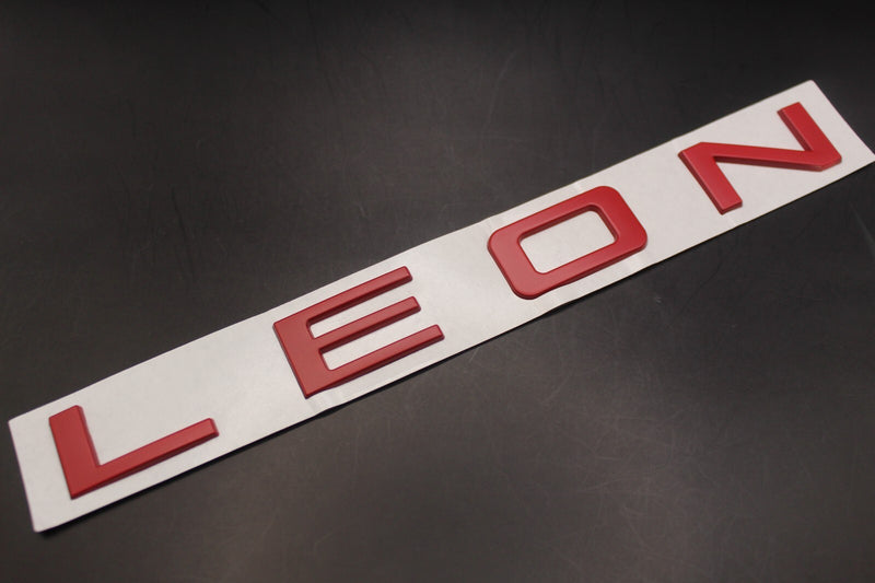 3D Red LEON L E O N Rear Badge Letters FITS Seat Leon Cupra