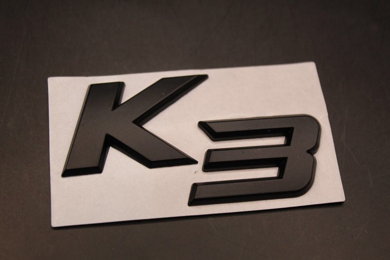 Matte Black Chrome Silver K3 LETTERS Badge Rear Boot Tailgate For KIA