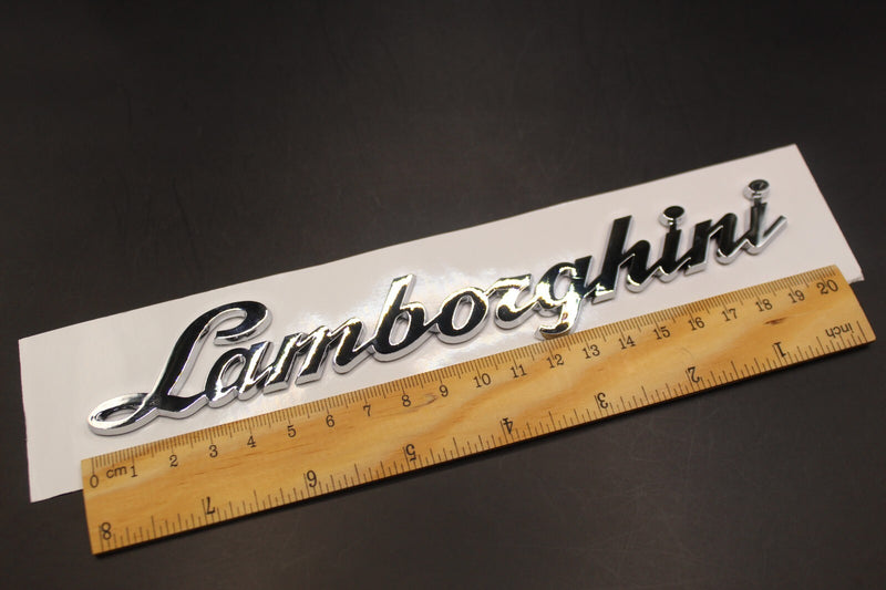Chrome Silver Boot Rear Tailgate Letters Badge Fit For Lamborghini