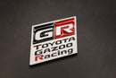 55mm X 40mm Matte Silver Red Black GR Boot Rear Badge For Toyota Gazoo Racing