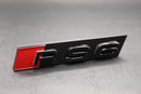 Gloss Black RS6 Front Grille Stick-On Badge Fit For AUDI
