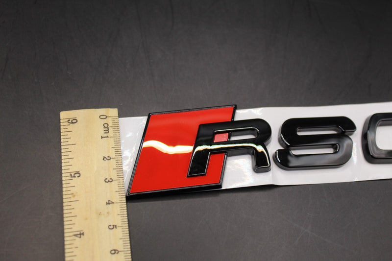 Gloss Black/Chrome Silver RSQ5 For Audi Badge Letters Emblem Rear Trunk Boot Lid