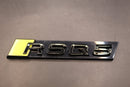 Gloss Black Yellow RSQ5 Front Grille Honeycomb Clip Bracket Badge Fit For AUDI