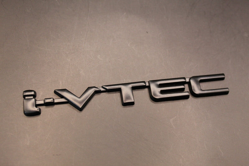 i-vtec i vtec Side Fender Wing Door Boot Badge Emblem Black Chrome Red for Honda