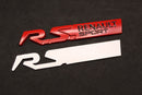 Red/Black R.S. RS Boot Rear Tailgate Side Fender Wing Badge For Renault Sport