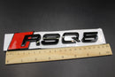 Gloss Black/Chrome Silver RSQ5 For Audi Badge Letters Emblem Rear Trunk Boot Lid